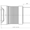 (K821) Удлинитель гибкий АНИ для унитаза выпуск 110 мм (200-360мм)