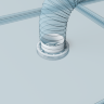 Диффузор приточно-вытяжной со стопорным кольцом и фланцем d100