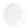 Решетка вентиляционная круглая с пластиковой сеткой d130 вытяжная с фланцем d100