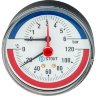 Термоманометр аксиальный 0-120°С, 80/6 (подключение заднее-1/2")(SIM-0005-800615 STOUT)
