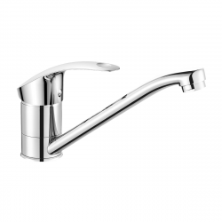 DR71018 Смеситель DECOROOM одноручный для кухни с поворотным изливом, хром