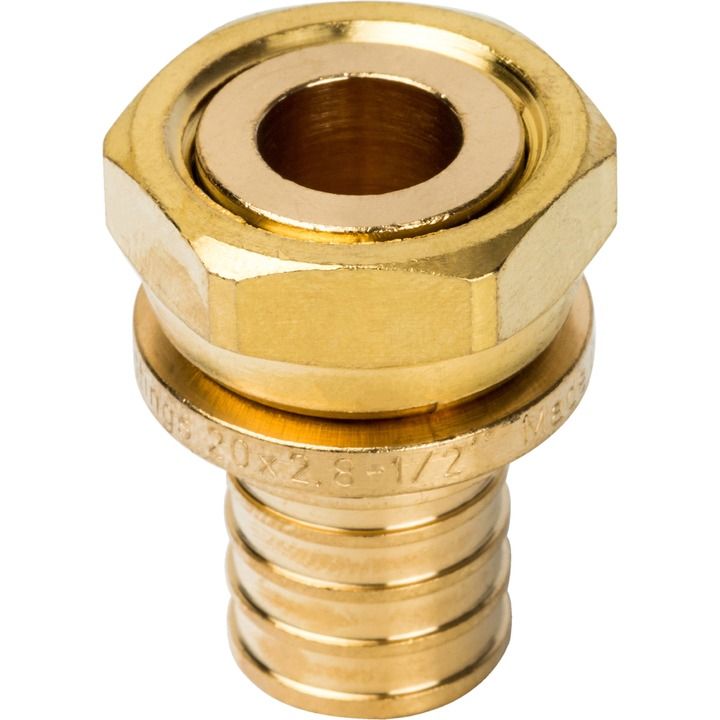 SFA-0019-002012 STOUT Переходник с накидной гайкой 20хG1/2 для трубы из сшитого полиэтилена
