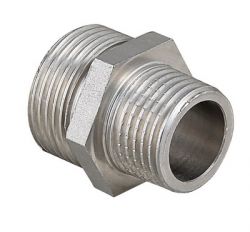 Ниппель переходной латунный никелированный ValTec Ду15х1/4"