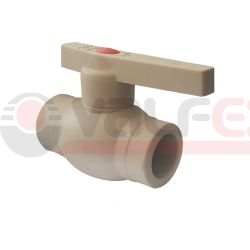 Кран шаровый ПП полнопроходной (Valfex) d40 серый