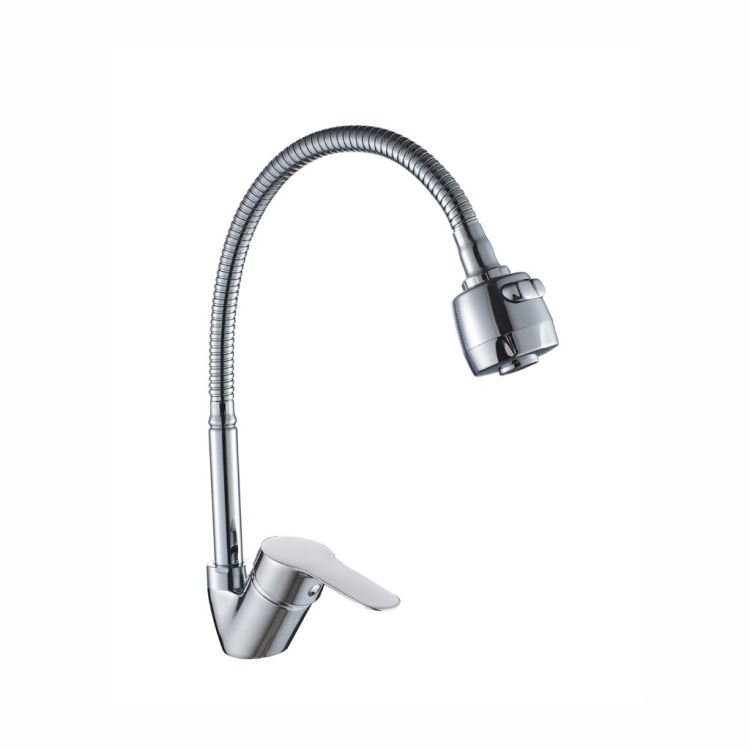 Смеситель для кухни GOTA ROCIO Flex, гибкий излив, 2-х режимный аэратор, хром