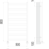 Полотенцесушитель TERMINUS Аврора П8 500*800