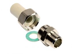 Муфта разъемная американка (Ekoplastik) 20х1/2Н серая (под муфту)