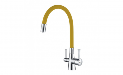 LM3075C-Yellow Смеситель LEMARK для кухни COMFORT под фильтр, желтый