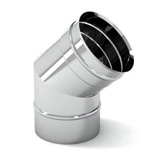 Колено d160х45° (нержавеющая сталь)  