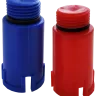 Набор цветных удлиненных заглушек (Valfex) 1/2"Н  (синяя и красная) 