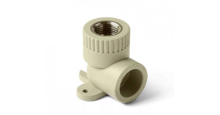 Угольник с креплением серый (Pro Aqua) d25х1/2В