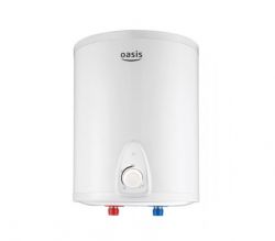 Водонагреватель электрический накопительный Oasis 10 LN нержавеющая сталь, установка над раковиной, кабель без УЗО