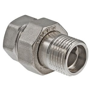 Сгон прямой (американка) латунный никелированный ValTec Ду25 