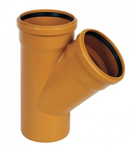Тройник канализационный наружный D110х110х45 (FLEXTRON) 