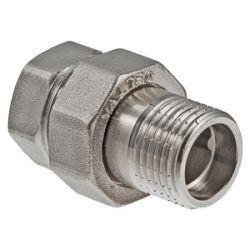 Сгон прямой (американка) латунный никелированный ValTec Ду32