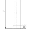 Дымоход d130 L=0,5м нержавеющая сталь