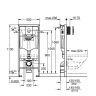 38772001 Монтажная система для унитаза с кнопкой квадрат GROHE