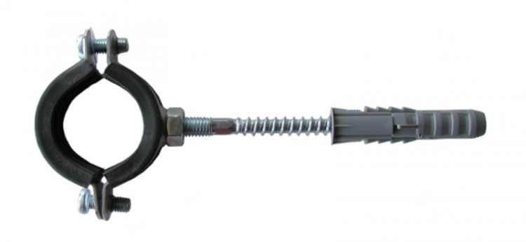 Кронштейн стальной с резиновым уплотнением 3/4" М8*70 (26-30)