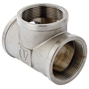 Тройник латунный никелированный ValTec Ду32 