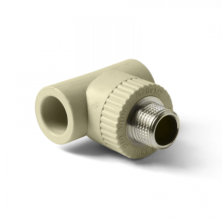 Тройник PPR серый 20х1/2Нх20 ProAqua