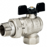 Кран шаровый с американкой угловой STOUT Ду15 (SVB-0008-000015)