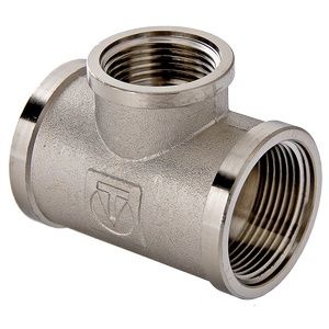 Тройник переходной латунный никелированный ValTec Ду25х20х25 