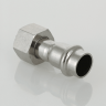 Соединитель из нержавеющей стали с накидной гайкой d28х3/4" ValTec