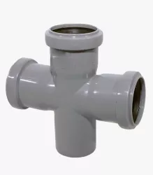 Крестовина одноплоскостная для внутренней канализации Ду50х50х50х90° Valfex