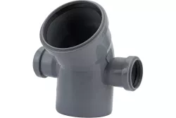 Отвод для внутренней канализации левый-правый d110х45°х50 Valfex