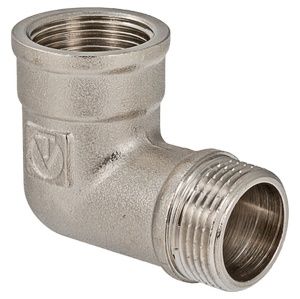 Угольник латунный никелированный ValTec Ду40НВ 