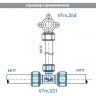 Тройник цанговый переходной ValTec 26х20х26 (VTm 331)