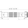 (G-216) Сифон АНИ гофрированный удлиненный 1 1/4"*40/50 (566-1396мм)
