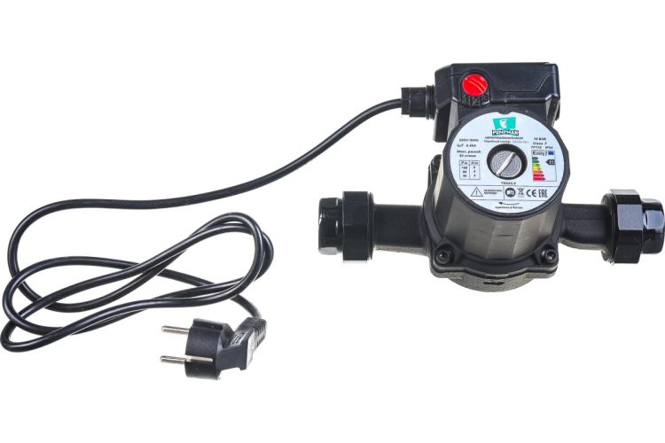 Циркуляционный насос PUMPMAN TRS25/4 (Pmax-88Вт, Hmax-4м., Qmax-3м3/ч, гайки/кабель)