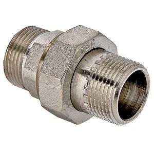 Сгон прямой (американка) латунный никелированный ValTec Ду20НН 