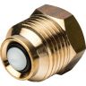 Термоманометр радиальный 80/6, t=120°С, подключение нижнее 1/2" (STOUT)