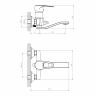 DR70044 Смеситель DECOROOM одноручный поворотным изливом 200мм. хром